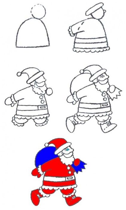 Как нарисовать Деда Мороза